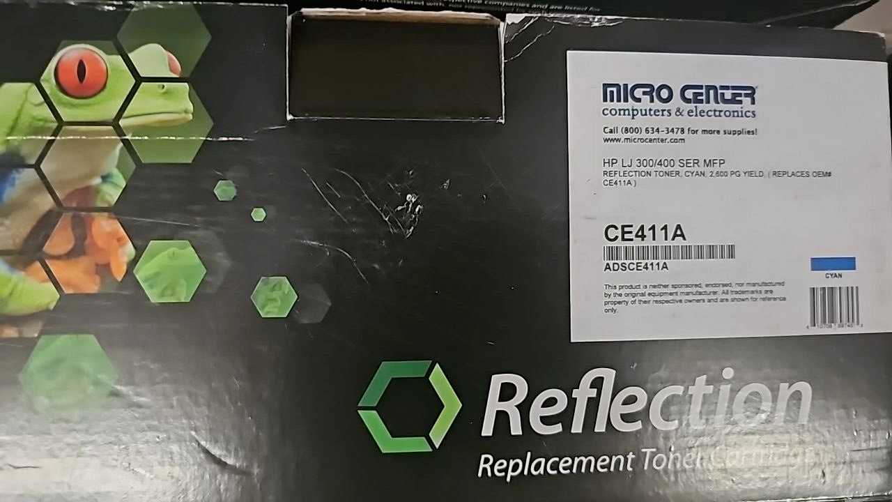 Reflection Replace Print Toner Cartridge Cyan 2600 PG YIELD For HP LJ 300 400