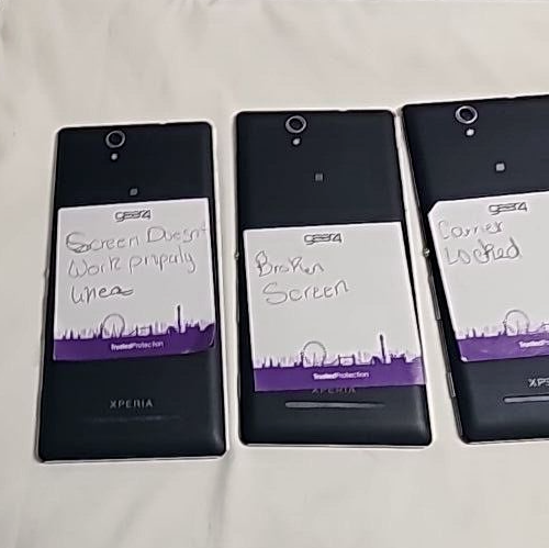Lot of 3 Sony Xperia C3 Dual Smartphone Wireless WiFi Cell Phone 4G Black READ