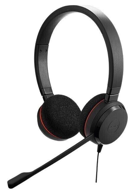 Jabra Evolve 20 UC Wired Duo Headset Stereo Over the Ear Headphones Black