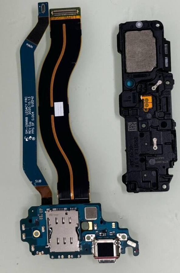 Charging Port Flex Cable & Loudspeaker for Samsung Galaxy S21 Ultra SM-G998 Orig