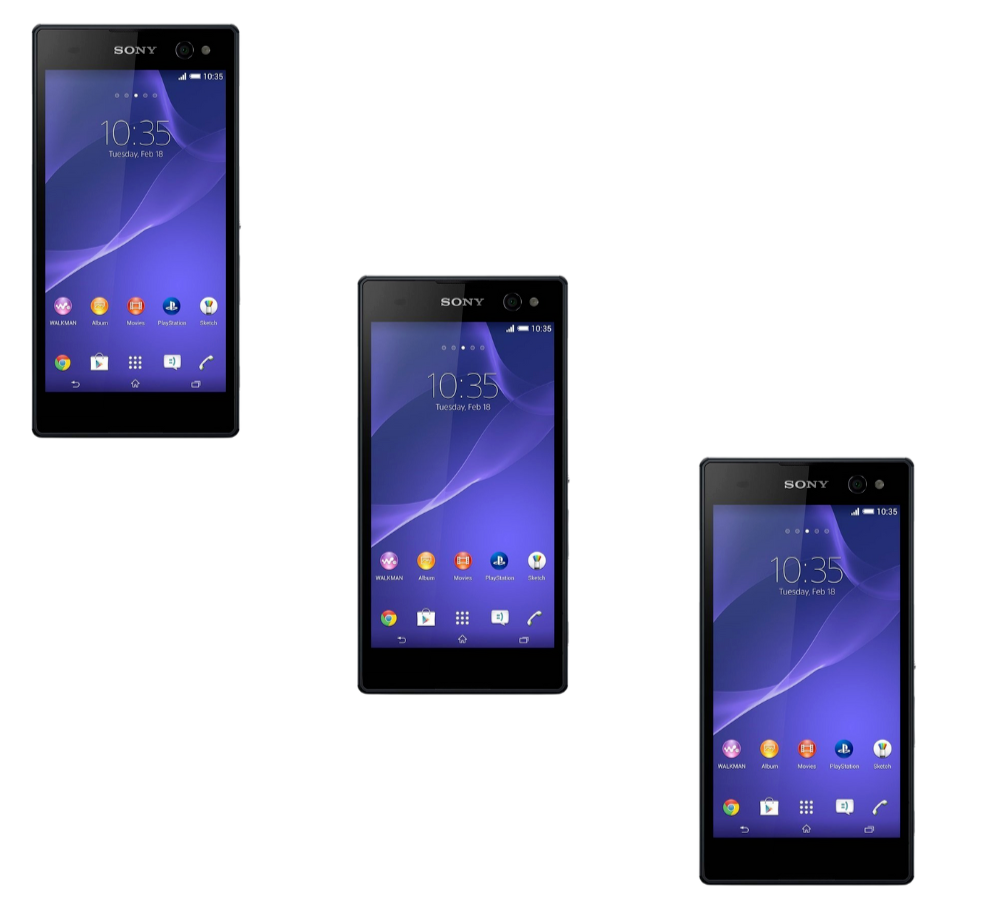 Lot of 3 Sony Xperia C3 Dual Smartphone Wireless WiFi Cell Phone 4G Black READ