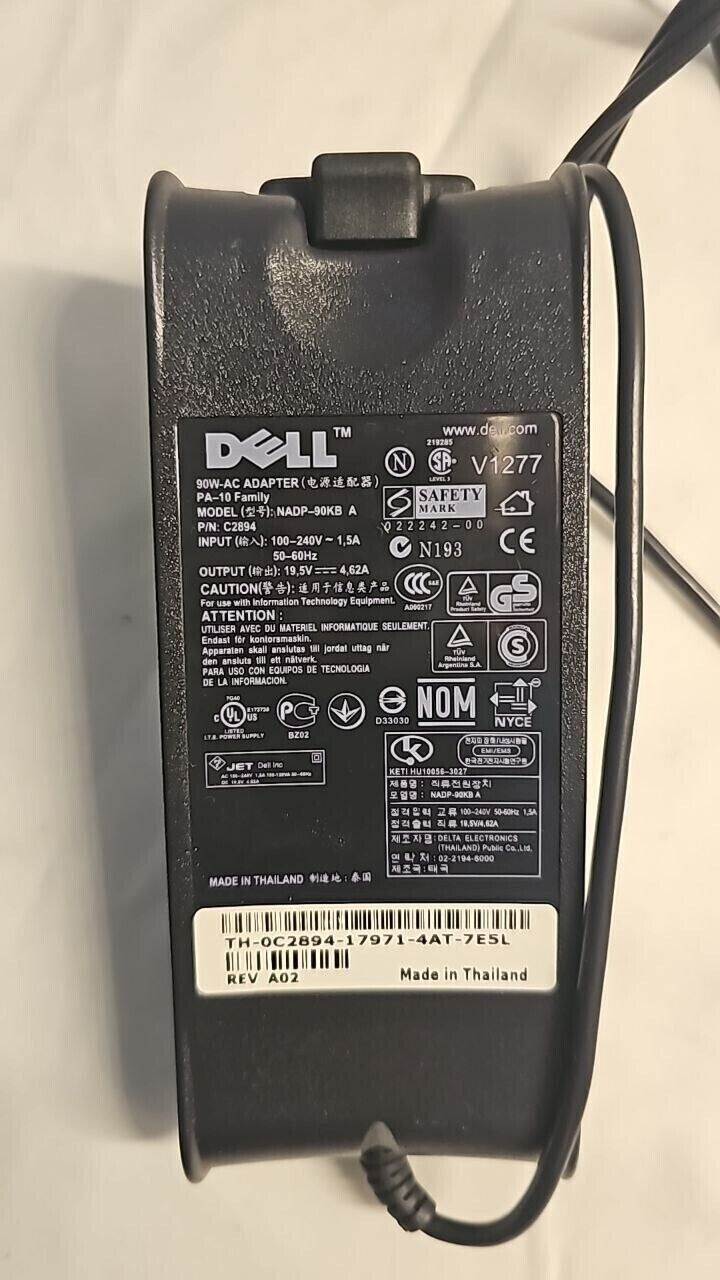 Dell 90W AC Power Adapter Charger Inspiron Precision Latitude Vostro Studio XPS