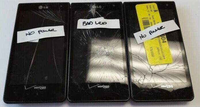 3 lot LG Lucid VS840 Smartphone 4G LTE Android 8GB 4" GPS Verizon Locked Used