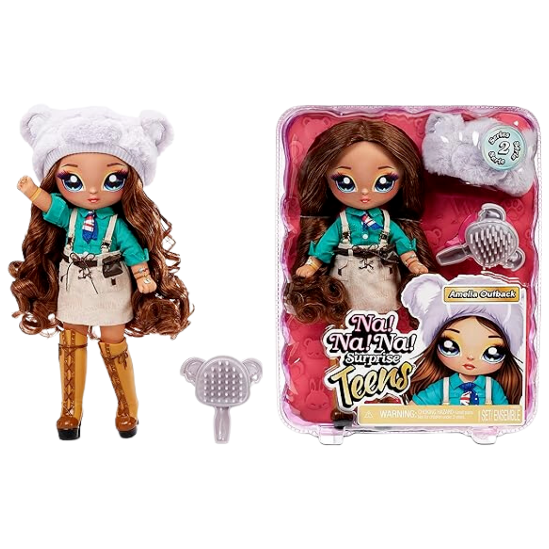 Na Na Na Surprise Teens 11" Fashion Doll Amelia Outback Soft Poseable Koala Hat