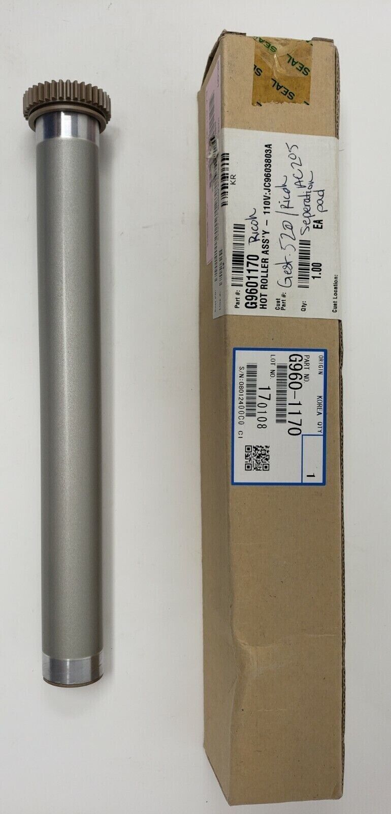 Hot Roller Assy 110V Separation Pad Replacement G9601170 For Ricoh G960 1504 OEM