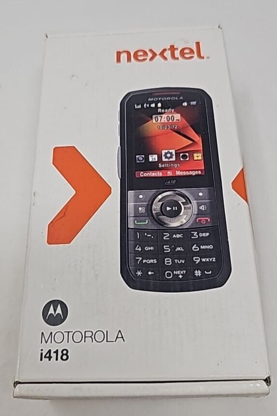 Motorola Nextel i418 Bar Cell Phone GPS MP3 Bluetooth 2MP MicroSD 2.2" Kit