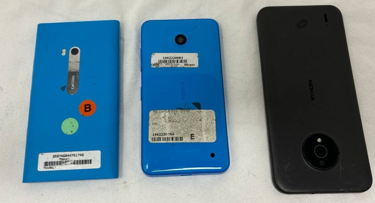 Lot of 3 Phone Nokia C200 Lumia 635 920 6.9" 4G WiFi AMOLED Microsoft READ Repai