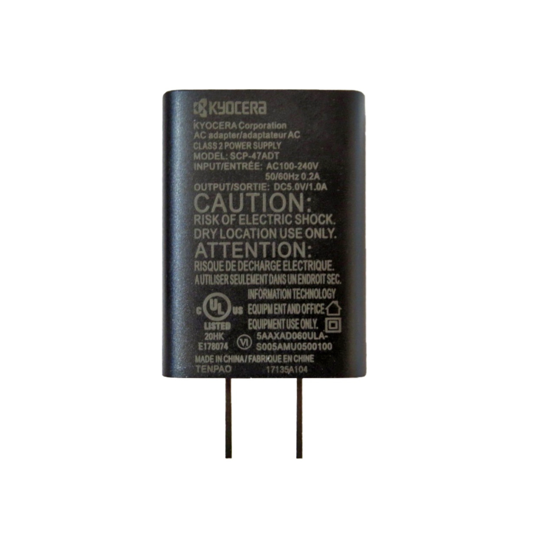 Kyocera Single USB A 5V 1A Wall Power Cube Charger for Pixel 3 4 Samsung S10 S20