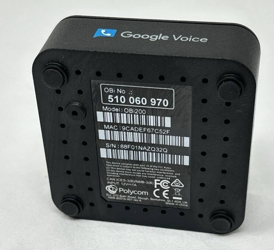 Polycom Obihai OBi200 1 Port VoIP Adapter with Google Voice Fax Support for Home