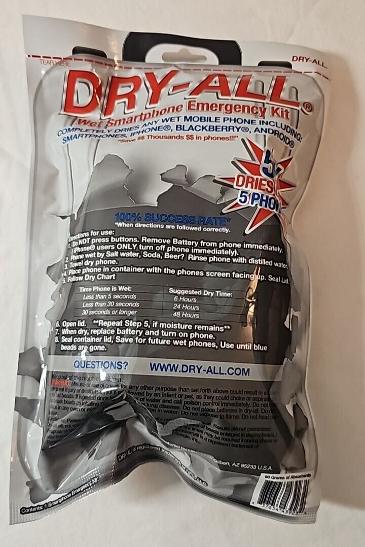 5 Kit Dry All Wet Smartphone Emergency Absorbents Cell Phones Drying Humidity