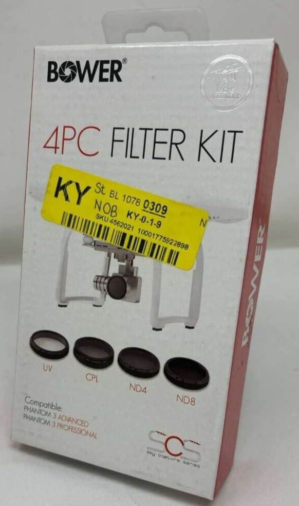 4 Pack Bower Sky Capture Series Filter for Phantom 3 Professional & Advanced