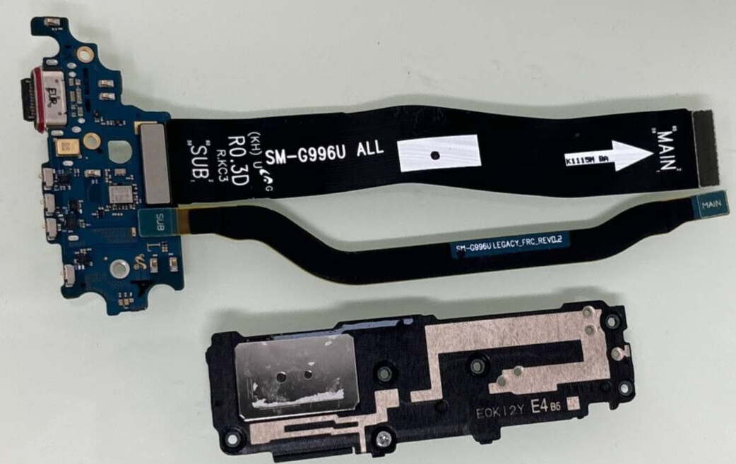 Charging Port Flex Cables & Loudspeaker for Samsung Galaxy S21+ SM-G996U OEM