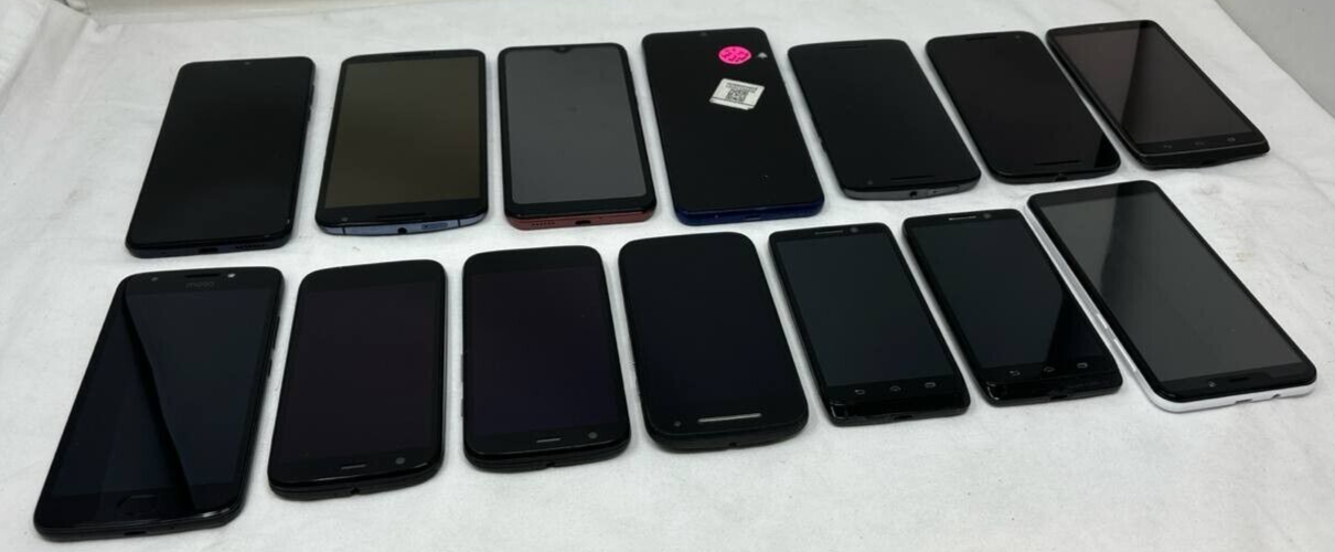 14 Lot Mixed Smartphone Moto G G3 Pure Nexus Samsung Galaxy S22 Ultra Repair