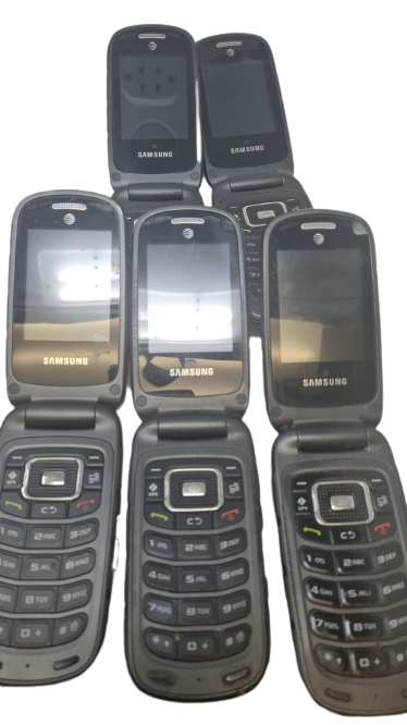 5 Lot Samsung SGH-A997 Rugby 3 Flip Phone Power Up Good LCD Sold As Is AT&T