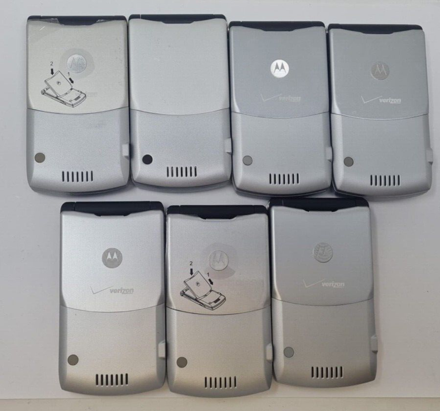 7 Lot Motorola Razr V3m Verizon Silver Used Wholesale Phone connection problems