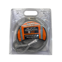 Iron Man 3/8 in x 9 ft Galvanized Cable Sling w/ Loops Metallics Wire Rope Metal