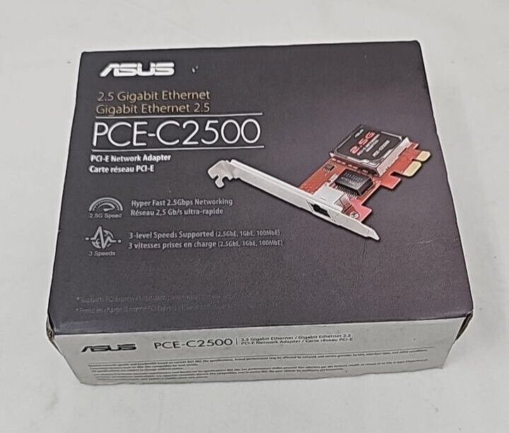 Asus PCE-C2500 2.5G Base-T PCIe Card Network Adapter RJ45 Port for Windows Linux