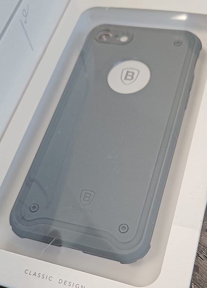 Baseus Shield Hard Case for Apple iPhone 6 6s 7 8 SE 2020 Grey Gray Slim Cover