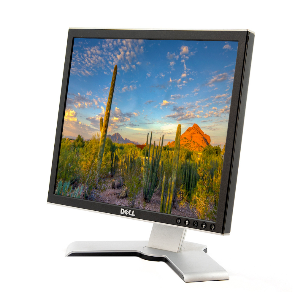 Dell 1708FPT Panel LCD 17" Flat Computer Monitor Display VGA DVI USB Port Silver