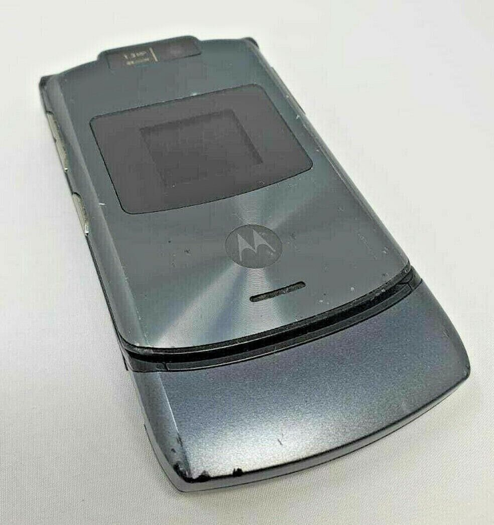 Motorola RAZR V3xx ATT Flip Style EMAIL WIFI GPRS Gray ANTIQUE 3G MOTORAZR GSM