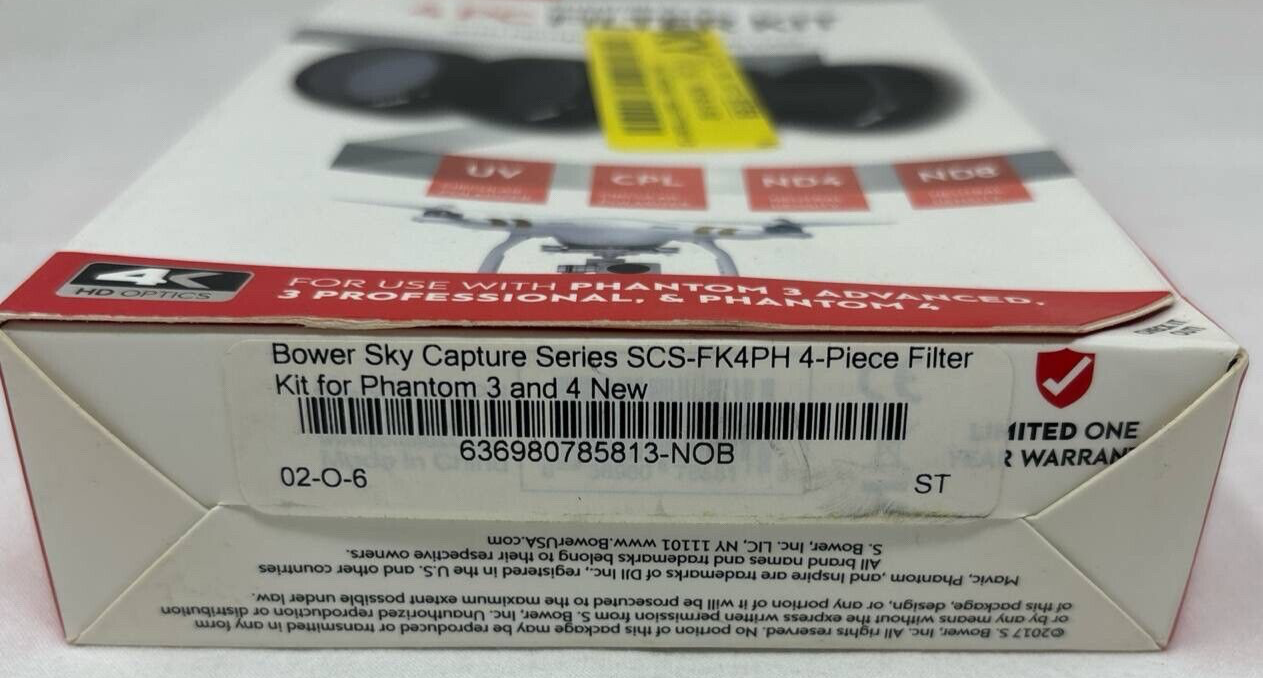 4 Pack Bower Sky Capture Series Filter for Phantom 3 Professional & Advanced