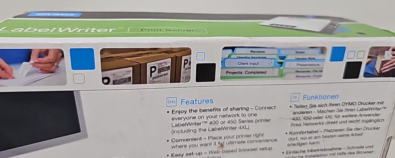 Dymo LabelWriter Print Server Wireless Network for Label Makers 400 450 4XL