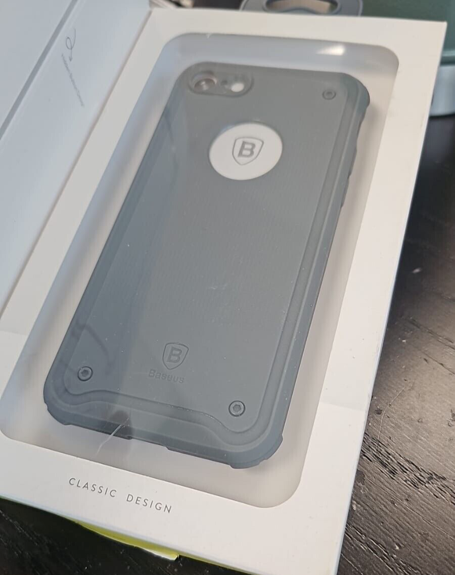 Baseus Shield Hard Case for Apple iPhone 6 6s 7 8 SE 2020 Grey Gray Slim Cover