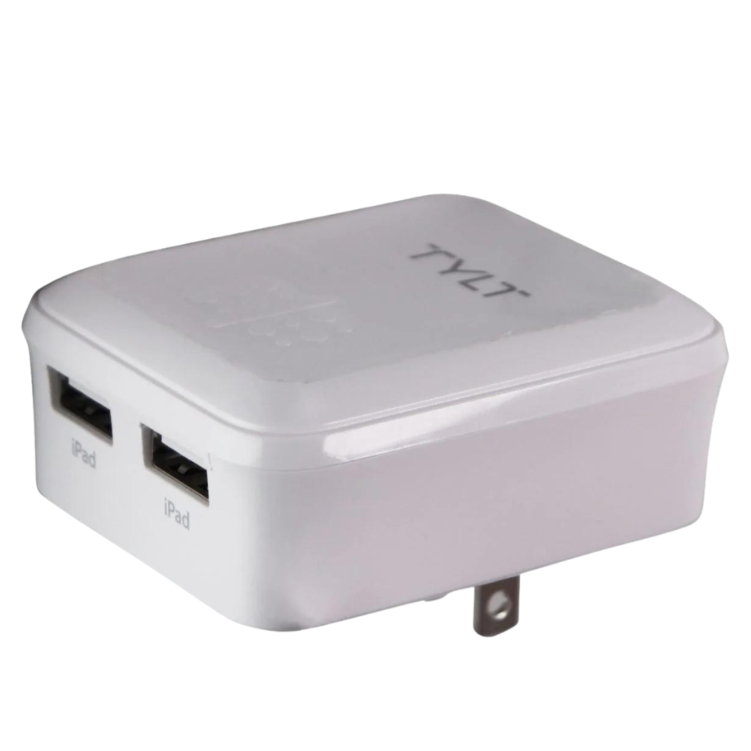 Tylt Dual USB A Wall Charger 5V 2.4A For Apple iPad Air 2 Mini 2 3 Gen OEM
