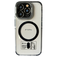 Protective MagSafe Case for iPhone 15 Pro 6.1" Clear Back Cover Translucent Stro