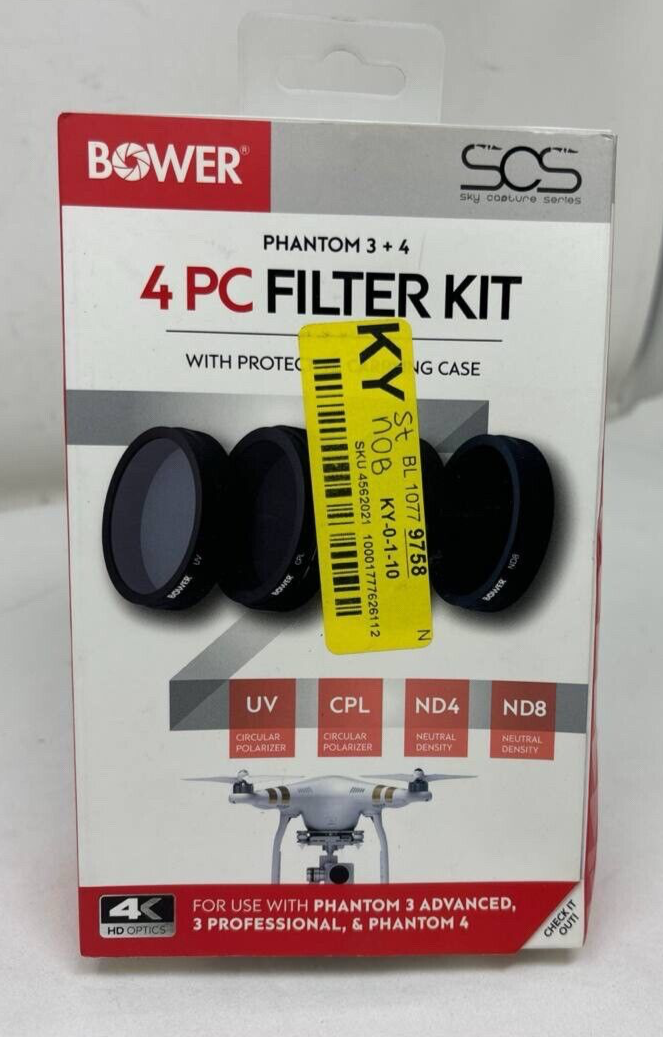 4 Pack Bower Sky Capture Series Filter for Phantom 3 Professional & Advanced