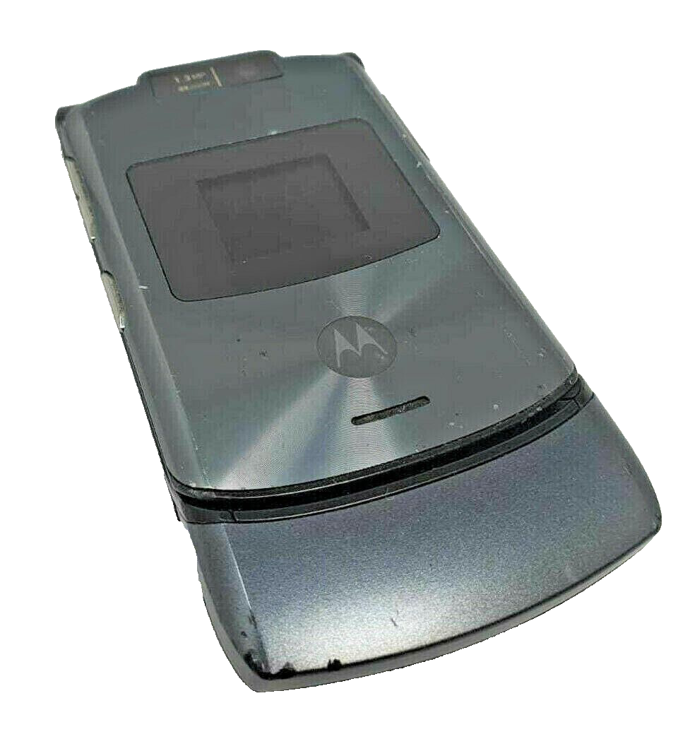 Motorola RAZR V3xx ATT Flip Style EMAIL WIFI GPRS Gray ANTIQUE 3G MOTORAZR GSM