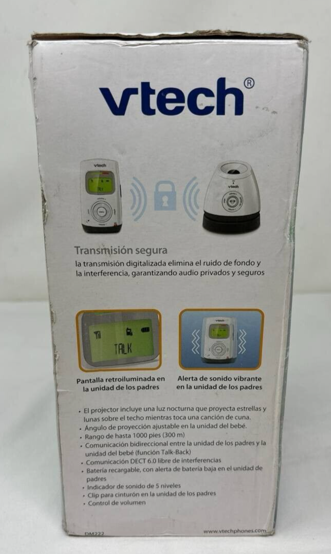Vtech DM222 Digital Audio Baby Monitor Talk Back with Ceiling Night Light Glow