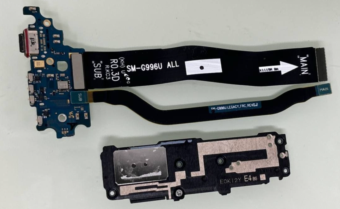 Charging Port Flex Cables & Loudspeaker for Samsung Galaxy S21+ SM-G996U OEM