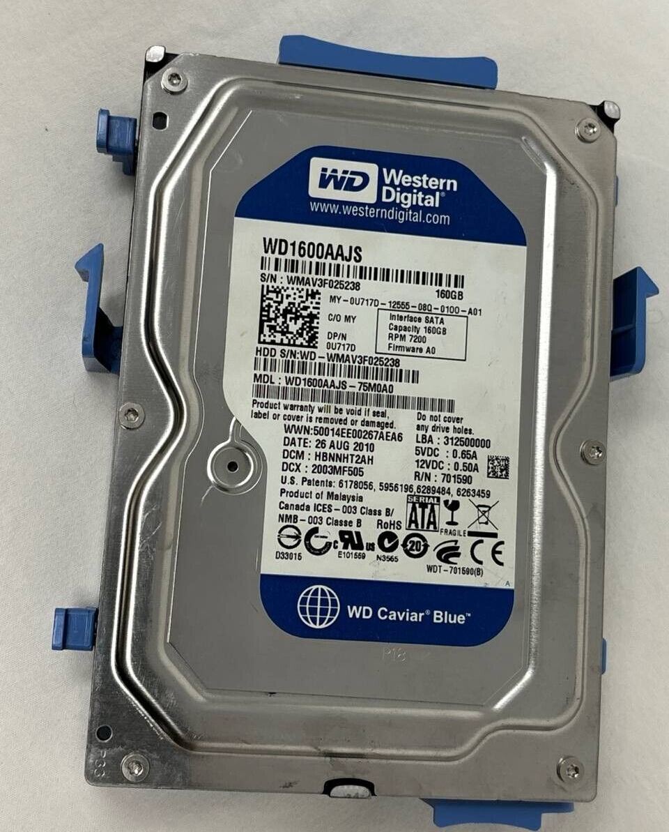 Western Digital WD1600AAJS-75M0A0 SATA 3.5" Hard Drive Internal 160GB 7200 RPM