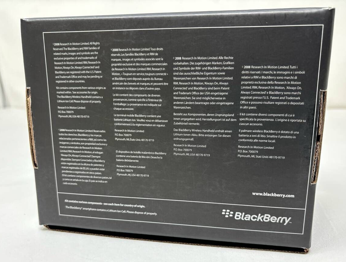 BlackBerry Pearl 8120 Cellphone 2MP 2G GSM Unlocked 2.2" LCD Silver Gray