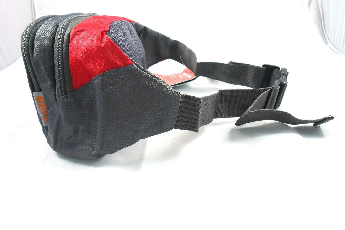 Sport Fanny Pack Waist Bag Fanny Gray Red Spacious Hip Belt Unisex Travel Pouch