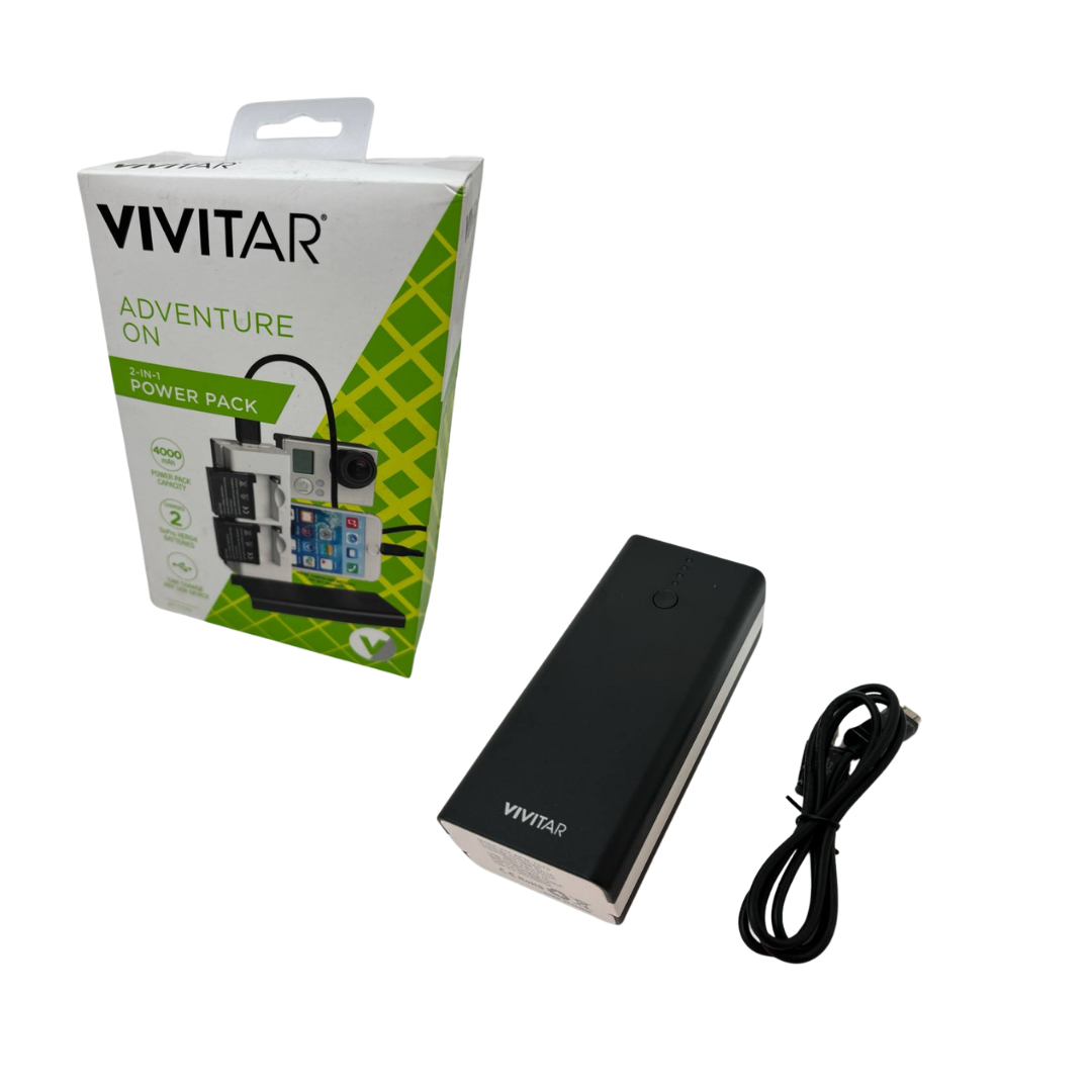 Vivitar Adventure On 2 in 1 Power Pack 4000mAh Battery Charger for GoPro HERO9