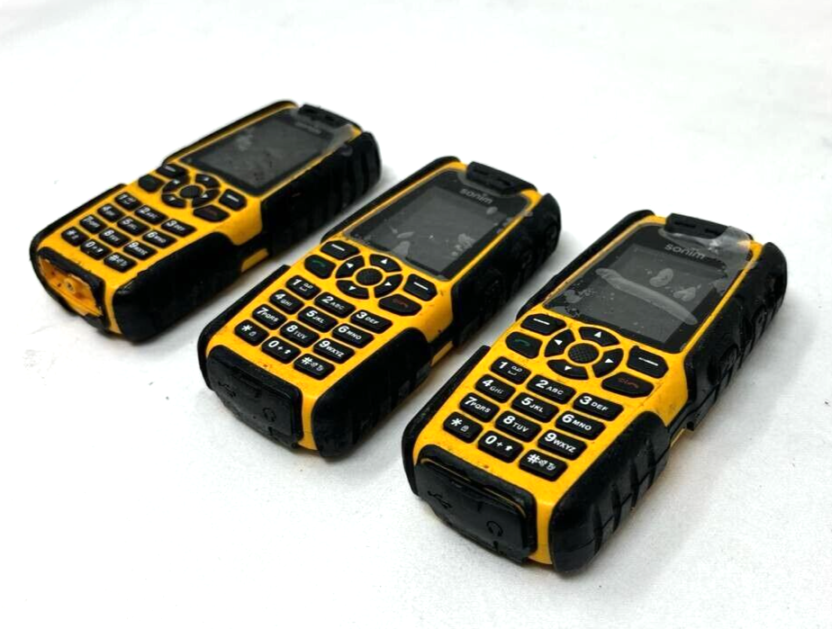 Lot of 3 Sonim XP3.20 Quest Cell Phone Ultra Rugged Bluetooth 3G Waterproof READ