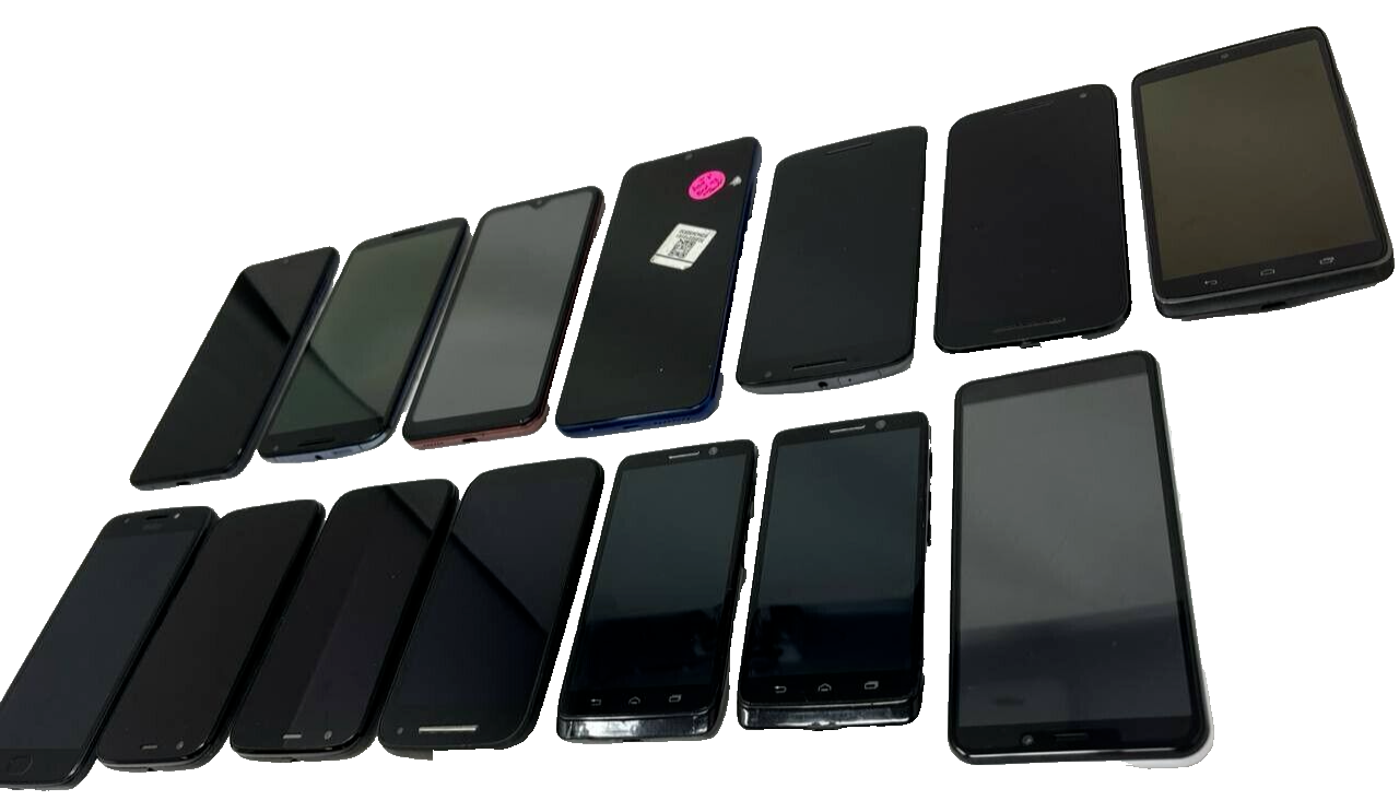 14 Lot Mixed Smartphone Moto G G3 Pure Nexus Samsung Galaxy S22 Ultra Repair