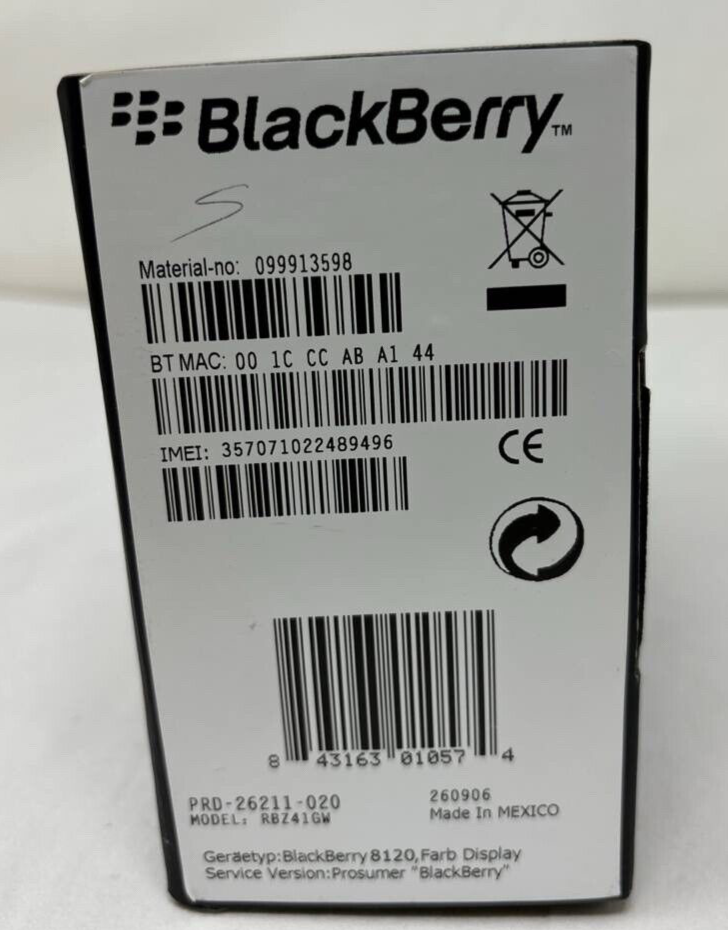 BlackBerry Pearl 8120 Cellphone 2MP 2G GSM Unlocked 2.2" LCD Silver Gray