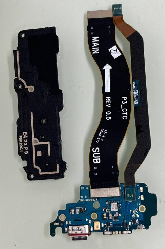 Charging Port Flex Cable & Loudspeaker for Samsung Galaxy S21 Ultra SM-G998 Orig