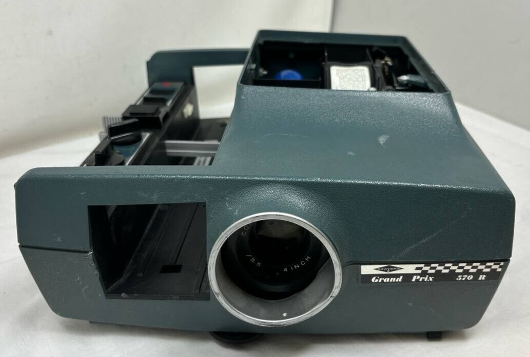 Sawyers Grand Prix 570 R Slide Projector Portable Compact Vintage As Is READ