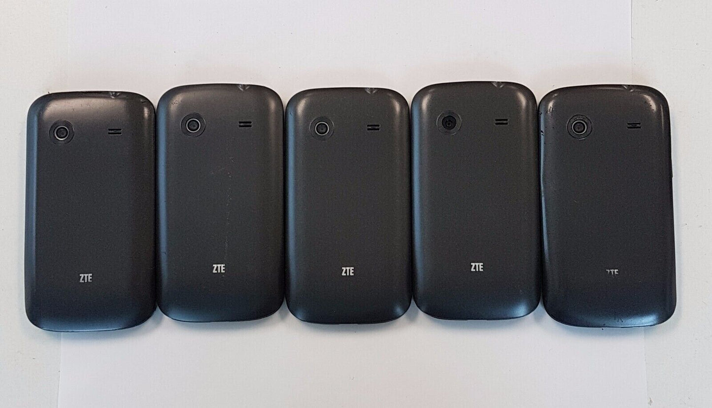 5 Lot ZTE Whirl Z660G Tracfone Wireless Android Smartphone GSM 3G 4 GB Used