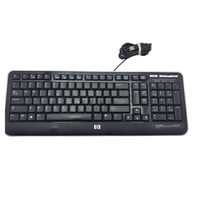 HP Keyboard USB Wired Multimedia Keyboard Plug and Play 12 Hot Keys For Desktop