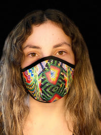 Reusable Batik Face Mask Protective Colorful Handmade Mouth Cover Doble Layer