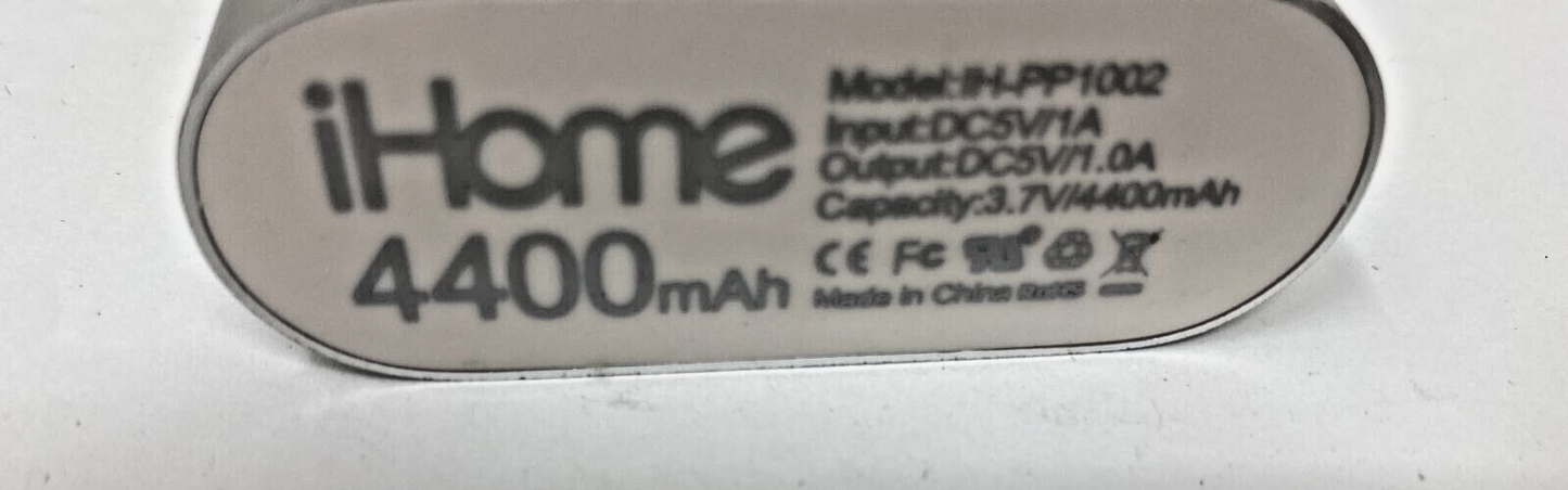 iHome 4400 mAh Portable External Battery Pack Universal Charger Power Bank