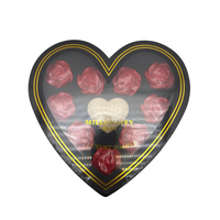 Millionairy Baby Heart Shaped Gift Box with Rose Soaps Romantic Bath Set Elegant