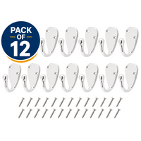 Heavy Duty Single Wall Hook Robe Coat Towel Hanger Bathroom Closet Pack of 12