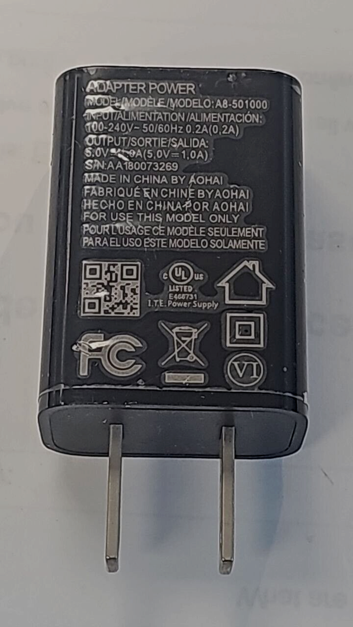 Doro USB Wall Plug Charger Travel Power Adapter 5V 1A for LG G8 G7 Moto G8 G7