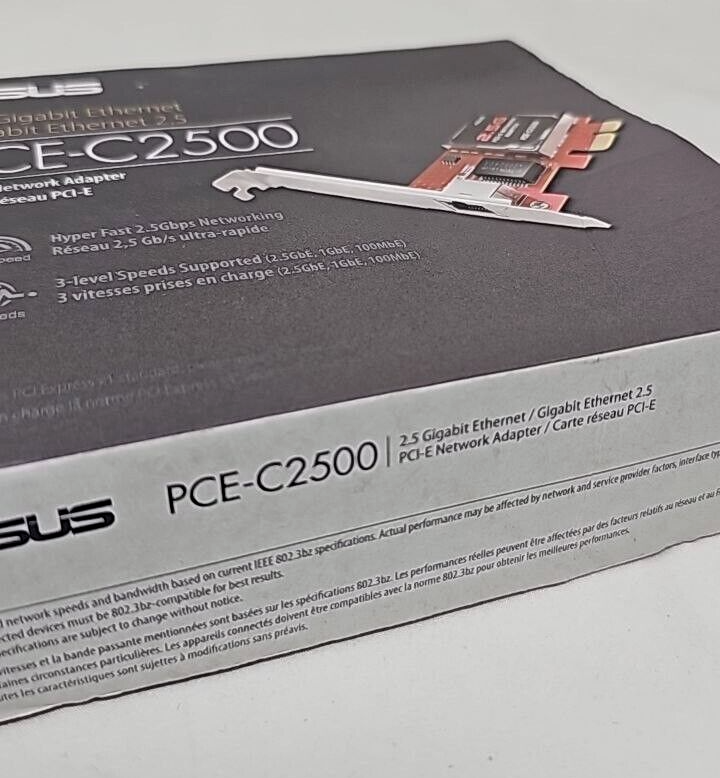 Asus PCE-C2500 2.5G Base-T PCIe Card Network Adapter RJ45 Port for Windows Linux